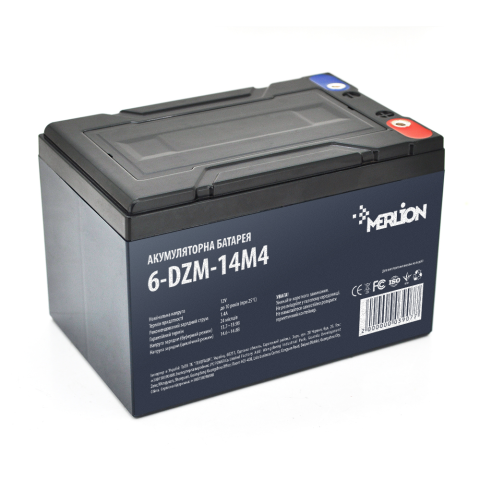 Аккумуляторная батарея тяговая MERLION AGM 6-DZM-14 12V 14Ah (болт) (3907)